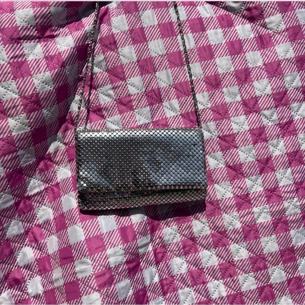 Jessica McClintock Silver Chainmail Evening Bag